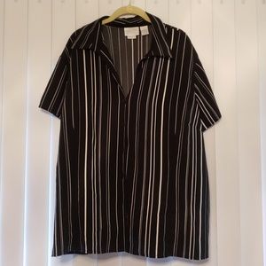 Worthington Women sz 3x black and white blouse
